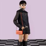 Gucci GG Women Horsebit 1955 Wallet Chain Orange Leather Orange Brass Hardware - Bild 13