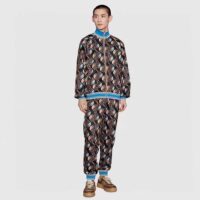 Gucci Men GG The North Face x Gucci Jogging Pants Logo Print Black Technical Jersey (3)