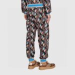Gucci Men GG The North Face x Gucci Jogging Pants Logo Print Black Technical Jersey - Image 12