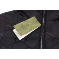 Gucci Men Jumbo GG Canvas Down Jacket Black Jumbo GG Nylon Canvas (6)