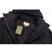 Gucci Men Jumbo GG Canvas Down Jacket Black Jumbo GG Nylon Canvas (6)