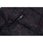Gucci Women Jumbo GG Canvas Down Jacket Black Jumbo GG Nylon Canvas - Imagen 11