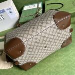 Gucci Unisex Duffle Bag Interlocking G Beige Ebony GG Supreme Canvas Leather – Bild 6