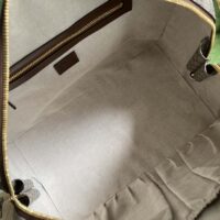 Gucci Unisex Duffle Bag Interlocking G Beige Ebony GG Supreme Canvas Leather (1)