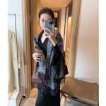 Gucci Unisex GG Cashmere Jacquard Scarf Blue Beige GG Cashmere Jacquard - Image 9