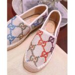 Gucci Unisex GG Espadrille Multicolor GG Linen Canvas Cord Platform Rubber Bottom - immagine 3