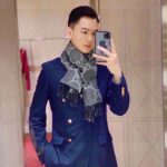 Gucci Unisex GG Jcquard Pattern Knit Scarf Tassels Grey Wool Light Grey GG - Image 17