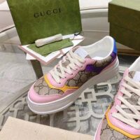 Gucci Unisex GG Sneaker Beige Ebony GG Supreme Canvas Mid Heel 5.6 Cm Heel (3)