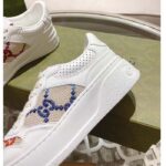 Gucci Unisex GG Sneaker White Leather Mid Heel Interlocking G 5.6 Cm Heel – Image 10