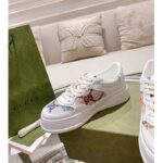 Gucci Unisex GG Sneaker White Leather Mid Heel Interlocking G 5.6 Cm Heel – Image 8