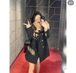 Gucci Unisex GG Wool Interlocking G Scarf Pink Black Wool Fringe Trim - Image 10