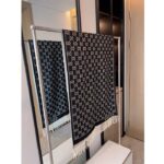 Gucci Unisex GG Wool Scarf Ivory Mini GG Black Tassel Detail - Image 2