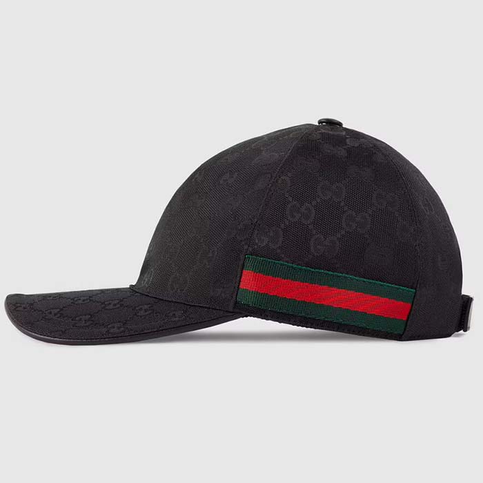 Gucci Unisex Original GG Canvas Baseball Hat Web Green Red Web