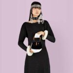 Gucci Women Bamboo 1947 Mini Top Handle Bag Black Patent Leather - Imagen 12