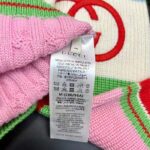 Gucci Men GG Adidas x Gucci Wool Cardigan Pink Blue Cable Stitch V-Neck - Image 7