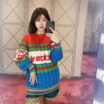 Gucci Women GG Adidas x Gucci Wool Sweater Blue Orange Cable Stitch Crewneck – Bild 12