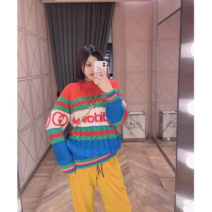 Gucci Women's Supergee Wool Crewneck Sweater