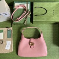 Gucci Women GG Aphrodite Medium Shoulder Bag Light Pink Soft Leather (4)