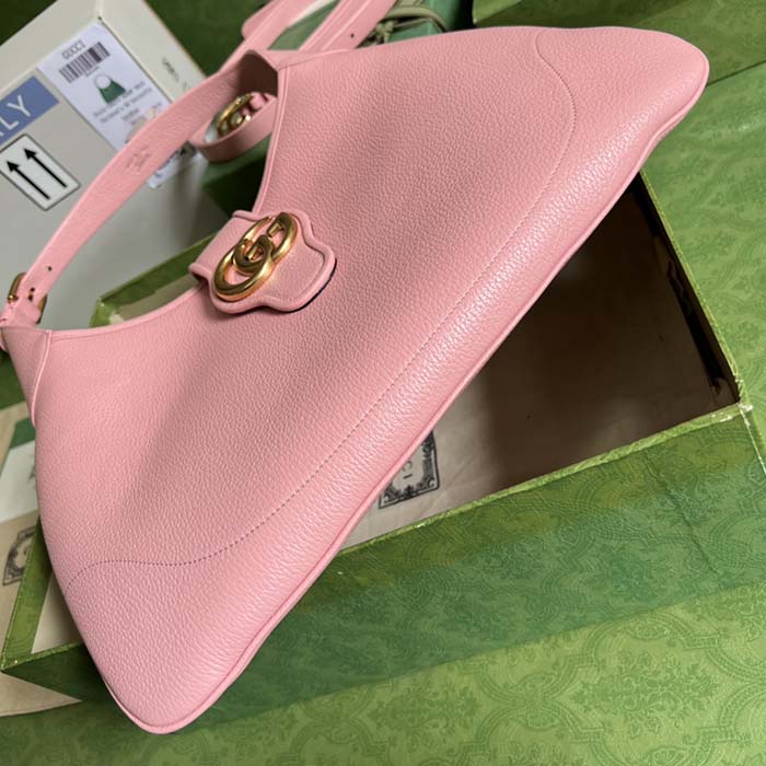 Gucci Women GG Aphrodite Medium Shoulder Bag Light Pink Soft Leather (2)