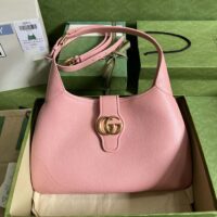 Gucci Women GG Aphrodite Medium Shoulder Bag Light Pink Soft Leather (4)