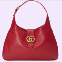 Gucci Women GG Aphrodite Medium Shoulder Bag Red Soft Leather Double G (1)