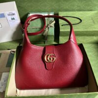 Gucci Women GG Aphrodite Medium Shoulder Bag Red Soft Leather Double G (1)