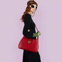 Gucci Women GG Aphrodite Medium Shoulder Bag Red Soft Leather Double G (1)