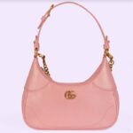 Gucci Women GG Aphrodite Small Shoulder Bag Light Pink Soft Leather Double G