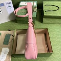 Gucci Women GG Aphrodite Small Shoulder Bag Light Pink Soft Leather Double G (1)