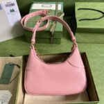 Gucci Women GG Aphrodite Small Shoulder Bag Light Pink Soft Leather Double G - Image 4