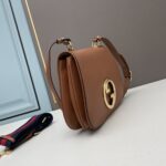 Gucci Women GG Blondie Medium Bag Brown Leather Round Interlocking G – Image 4