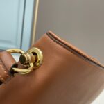 Gucci Women GG Blondie Medium Bag Brown Leather Round Interlocking G – Image 9