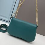 Gucci Women GG Blondie Shoulder Bag Deep Blue Suede Interlocking G – Bild 3