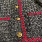 Gucci Women GG Cable Knit Wool Jacket Dark Green Collarless Wool Cotton - immagine 9