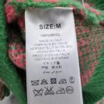 Gucci Women GG Chevron Wool Sequin Sweater Crewneck Mohair Polyamide Puffed Sleeves - Imagen 10