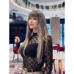 Gucci Women GG Embroidered Tulle T-Shirt Black Long Sleeve Fitted Cotton – Bild 12