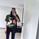 Gucci Women GG HA HA HA Bunny T-Shirt Black Medium Cotton Jersey Crewneck - Image 10