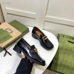 Gucci Women GG Loafer Interlocking G Shiny Black Leather Low 2.5 Cm Heel - Bild 7