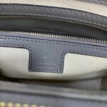 Gucci Women GG Matelassé Mini Top Handle Bag Dusty Grey Leather Double G - immagine 9
