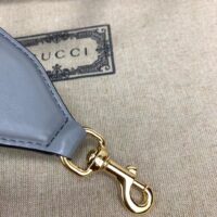 Gucci Women GG Matelassé Mini Top Handle Bag Dusty Grey Leather Double G (1)