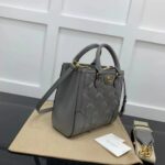 Gucci Women GG Matelassé Mini Top Handle Bag Dusty Grey Leather Double G - immagine 4