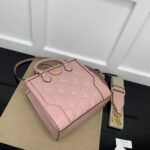 Gucci Women GG Matelassé Mini Top Handle Bag Pink Leather Double G - Image 4