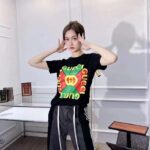 Gucci Women GG Vintage Logo Print T-Shirt Black Cotton Jersey Crewneck Short Sleeves - Image 8