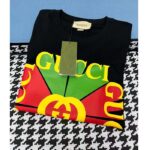 Gucci Men GG Vintage Logo Print T-Shirt Black Cotton Jersey Crewneck Short Sleeves - Image 6