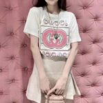 Gucci Women GG Vintage Logo Print T-Shirt Off White Cotton Jersey Crewneck - Image 7