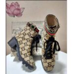 Gucci Women Gucci Zumi GG Wool Ankle Boot Beige Ebony GG Wool - Imagen 3