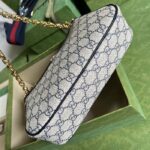 Gucci Women Ophidia GG Small Handbag Beige Blue GG Supreme Canvas Double G - immagine 6