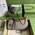 Gucci Women Ophidia GG Small Handbag Beige Ebony GG Supreme Canvas - Image 2
