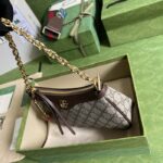 Gucci Women Ophidia GG Small Handbag Beige Ebony GG Supreme Canvas - Image 5