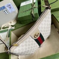 Gucci Women Ophidia GG Small Shoulder Bag Beige White GG Supreme Canvas (1)